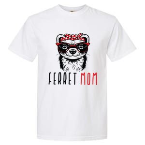 Ferret Mom Funny Animal Lover Weasel Women Mother Mama Gifts Garment-Dyed Heavyweight T-Shirt