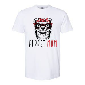 Ferret Mom Funny Animal Lover Weasel Women Mother Mama Gifts Softstyle CVC T-Shirt