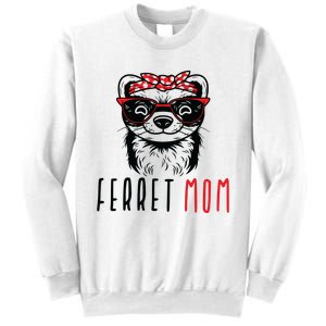 Ferret Mom Funny Animal Lover Weasel Women Mother Mama Gifts Sweatshirt