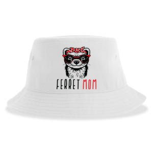 Ferret Mom Funny Animal Lover Weasel Women Mother Mama Gifts Sustainable Bucket Hat