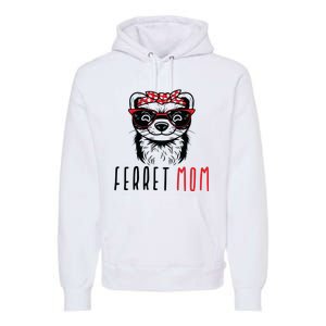 Ferret Mom Funny Animal Lover Weasel Women Mother Mama Gifts Premium Hoodie