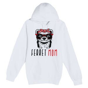 Ferret Mom Funny Animal Lover Weasel Women Mother Mama Gifts Premium Pullover Hoodie