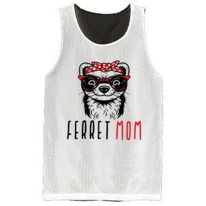 Ferret Mom Funny Animal Lover Weasel Women Mother Mama Gifts Mesh Reversible Basketball Jersey Tank