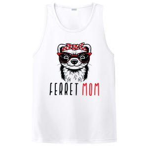 Ferret Mom Funny Animal Lover Weasel Women Mother Mama Gifts PosiCharge Competitor Tank