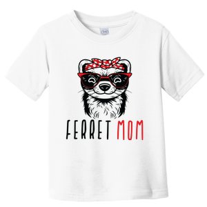 Ferret Mom Funny Animal Lover Weasel Women Mother Mama Gifts Toddler T-Shirt