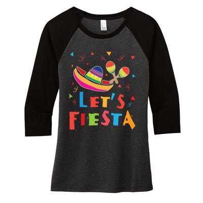 Funny Mexico Fiesta Mexican Party Women's Tri-Blend 3/4-Sleeve Raglan Shirt