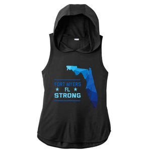 Fort Myers Florida Strong Ladies PosiCharge Tri-Blend Wicking Draft Hoodie Tank