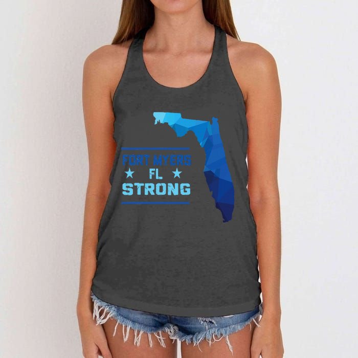 Fort Myers Florida Strong Women's Knotted Racerback Tank