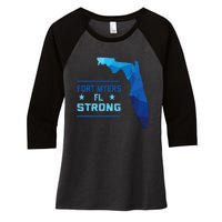 Fort Myers Florida Strong Women's Tri-Blend 3/4-Sleeve Raglan Shirt