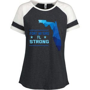 Fort Myers Florida Strong Enza Ladies Jersey Colorblock Tee