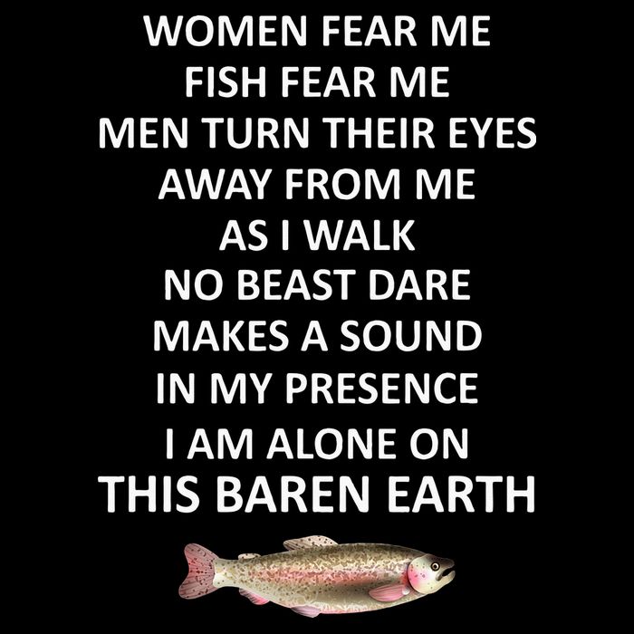 Fear Me Fish Fear Me Turn Their Eyes Away From Me Cooling Performance Crew T-Shirt