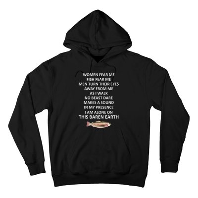 Fear Me Fish Fear Me Turn Their Eyes Away From Me Hoodie