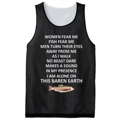 Fear Me Fish Fear Me Turn Their Eyes Away From Me Mesh Reversible Basketball Jersey Tank