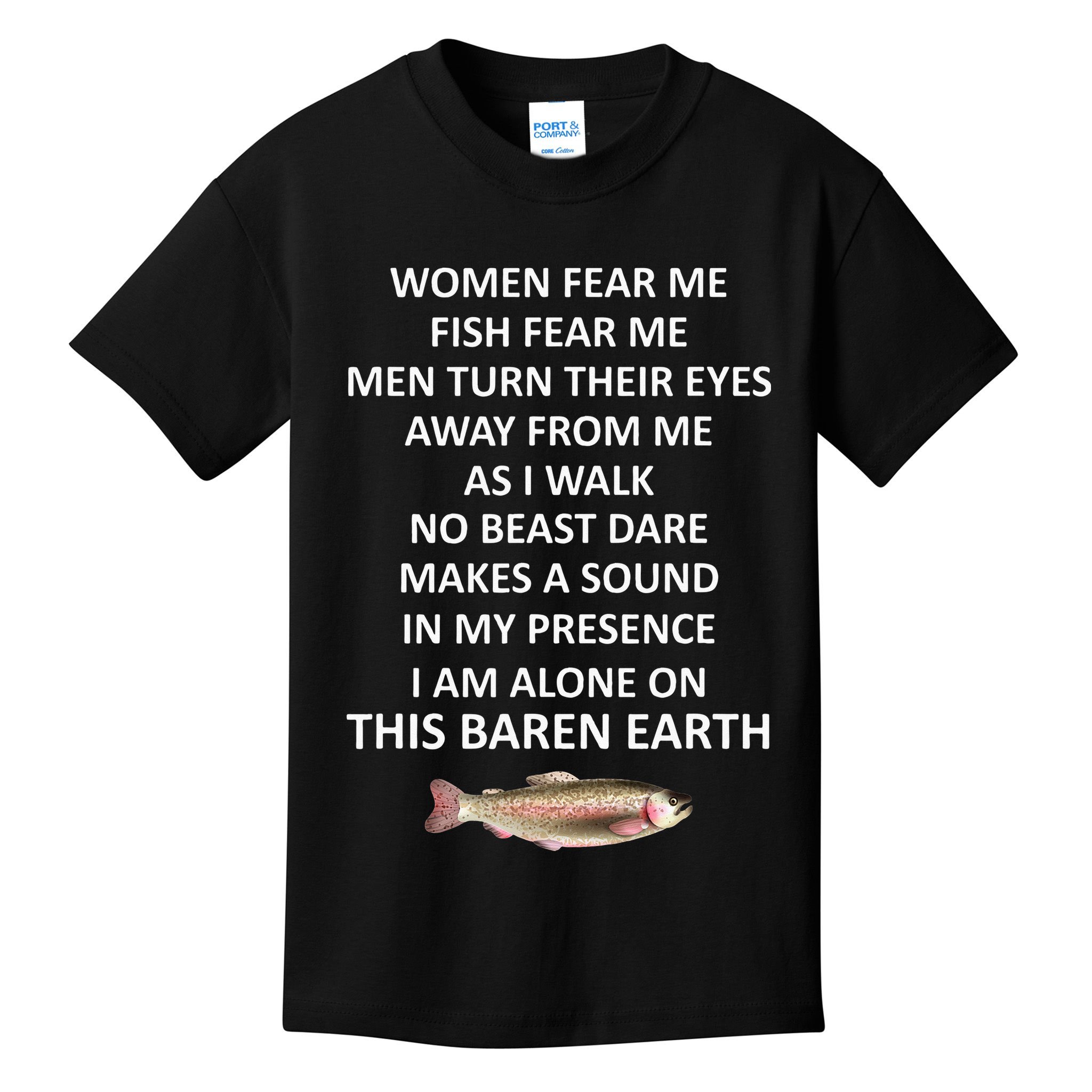 Fear Me Fish Fear Me Turn Their Eyes Away From Me Kids T-Shirt
