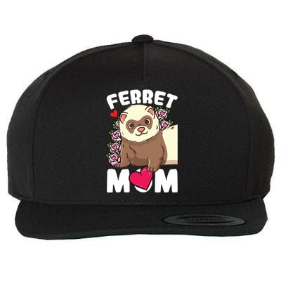 Ferret Mom Wool Snapback Cap