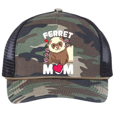 Ferret Mom Retro Rope Trucker Hat Cap