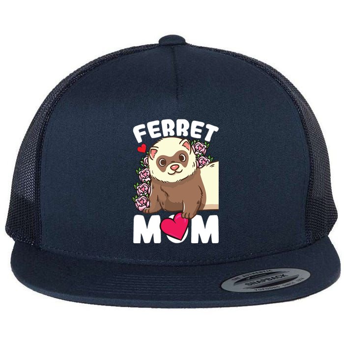 Ferret Mom Flat Bill Trucker Hat