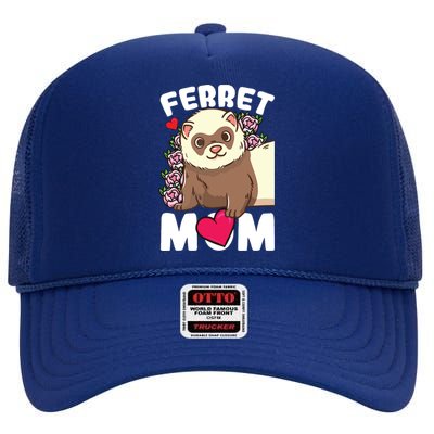 Ferret Mom High Crown Mesh Back Trucker Hat