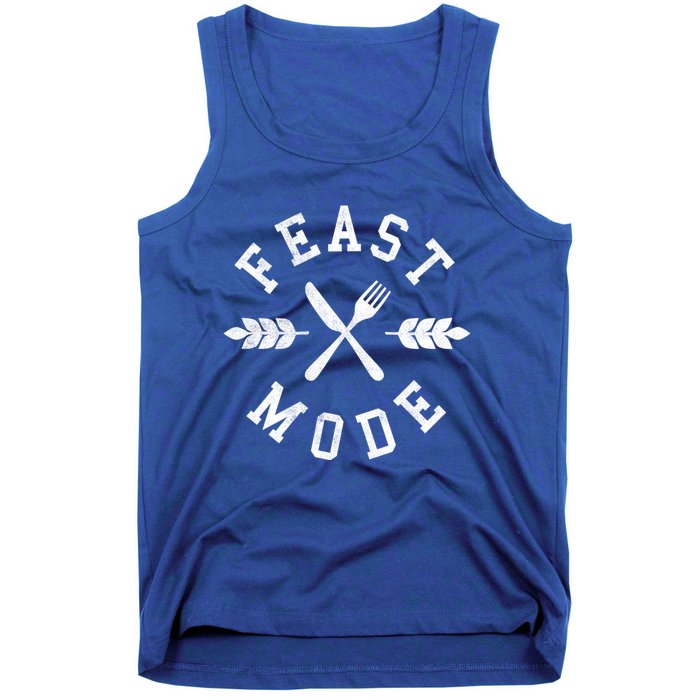 Feast Mode Fork And Knife Crossed Simple Thanksgiving Gift Tank Top