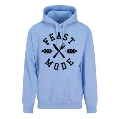 Feast Mode Fork And Knife Crossed Simple Thanksgiving Gift Unisex Surf Hoodie