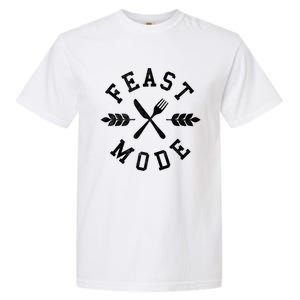 Feast Mode Fork And Knife Crossed Simple Thanksgiving Gift Garment-Dyed Heavyweight T-Shirt