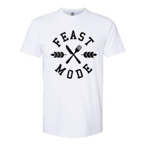 Feast Mode Fork And Knife Crossed Simple Thanksgiving Gift Softstyle CVC T-Shirt