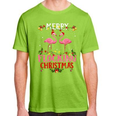 Flamingo Merry Flocking Christmas Adult ChromaSoft Performance T-Shirt