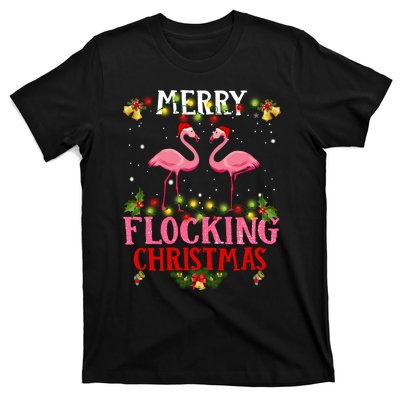 Flamingo Merry Flocking Christmas T-Shirt