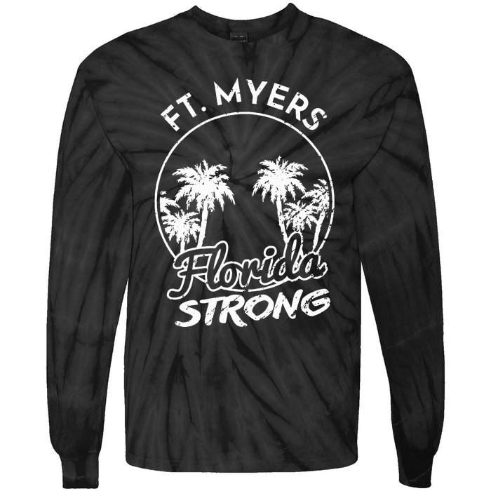 Ft. Myers Florida Strong Community Support Tie-Dye Long Sleeve Shirt