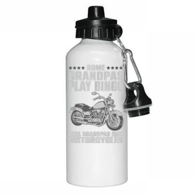 Funny Motorcycle For Grandpa Dad Motorcycle Lovers Riders Aluminum Water Bottle