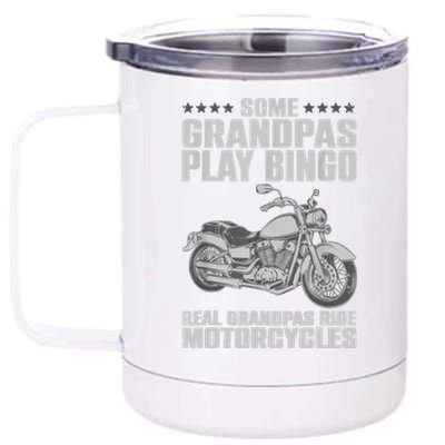 Funny Motorcycle For Grandpa Dad Motorcycle Lovers Riders 12 oz Stainless Steel Tumbler Cup