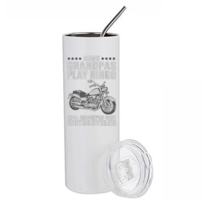 Funny Motorcycle For Grandpa Dad Motorcycle Lovers Riders Stainless Steel Tumbler