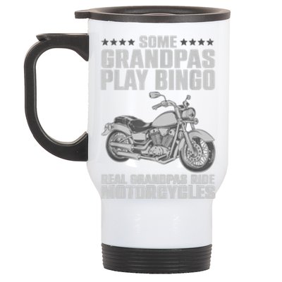 Funny Motorcycle For Grandpa Dad Motorcycle Lovers Riders Stainless Steel Travel Mug