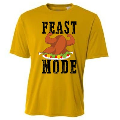 Feast Mode Funny Turkey Muscle Thanksgiving Gift Gift Cooling Performance Crew T-Shirt