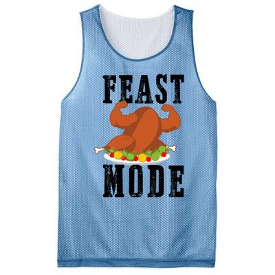 Feast Mode Funny Turkey Muscle Thanksgiving Gift Gift Mesh Reversible Basketball Jersey Tank