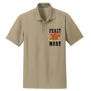 Feast Mode Funny Turkey Muscle Thanksgiving Gift Gift Dry Zone Grid Polo