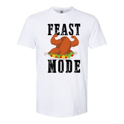 Feast Mode Funny Turkey Muscle Thanksgiving Gift Gift Softstyle CVC T-Shirt