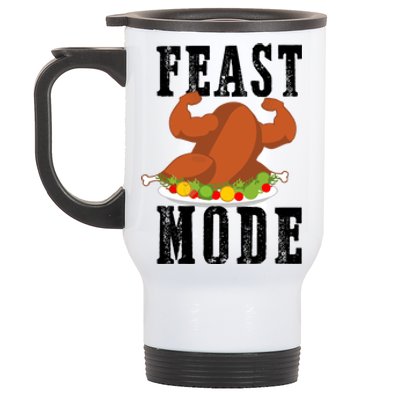 Feast Mode Funny Turkey Muscle Thanksgiving Gift Gift Stainless Steel Travel Mug