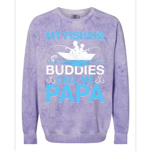 Funny My Fishing Buddies Call Papa Fishing Father's Day Meaningful Gift Colorblast Crewneck Sweatshirt