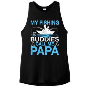 Funny My Fishing Buddies Call Papa Fishing Father's Day Meaningful Gift Ladies PosiCharge Tri-Blend Wicking Tank