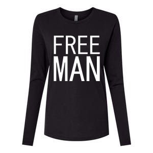 Free Man Womens Cotton Relaxed Long Sleeve T-Shirt