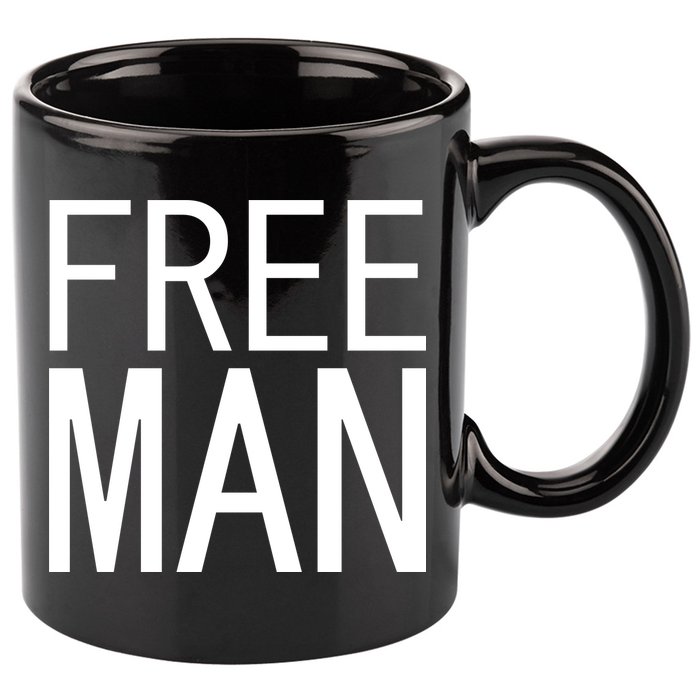Free Man 11oz C Handle Ceramic Mug