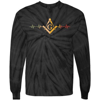 Freemason Masonic Fraternal Freemasonry Square Compass Tie-Dye Long Sleeve Shirt