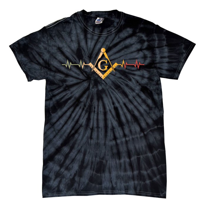 Freemason Masonic Fraternal Freemasonry Square Compass Tie-Dye T-Shirt