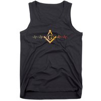 Freemason Masonic Fraternal Freemasonry Square Compass Tank Top