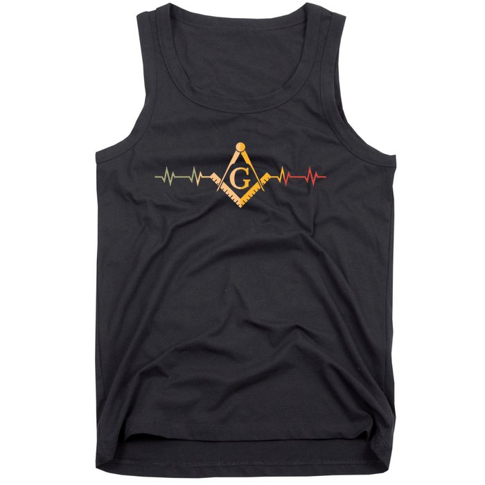 Freemason Masonic Fraternal Freemasonry Square Compass Tank Top