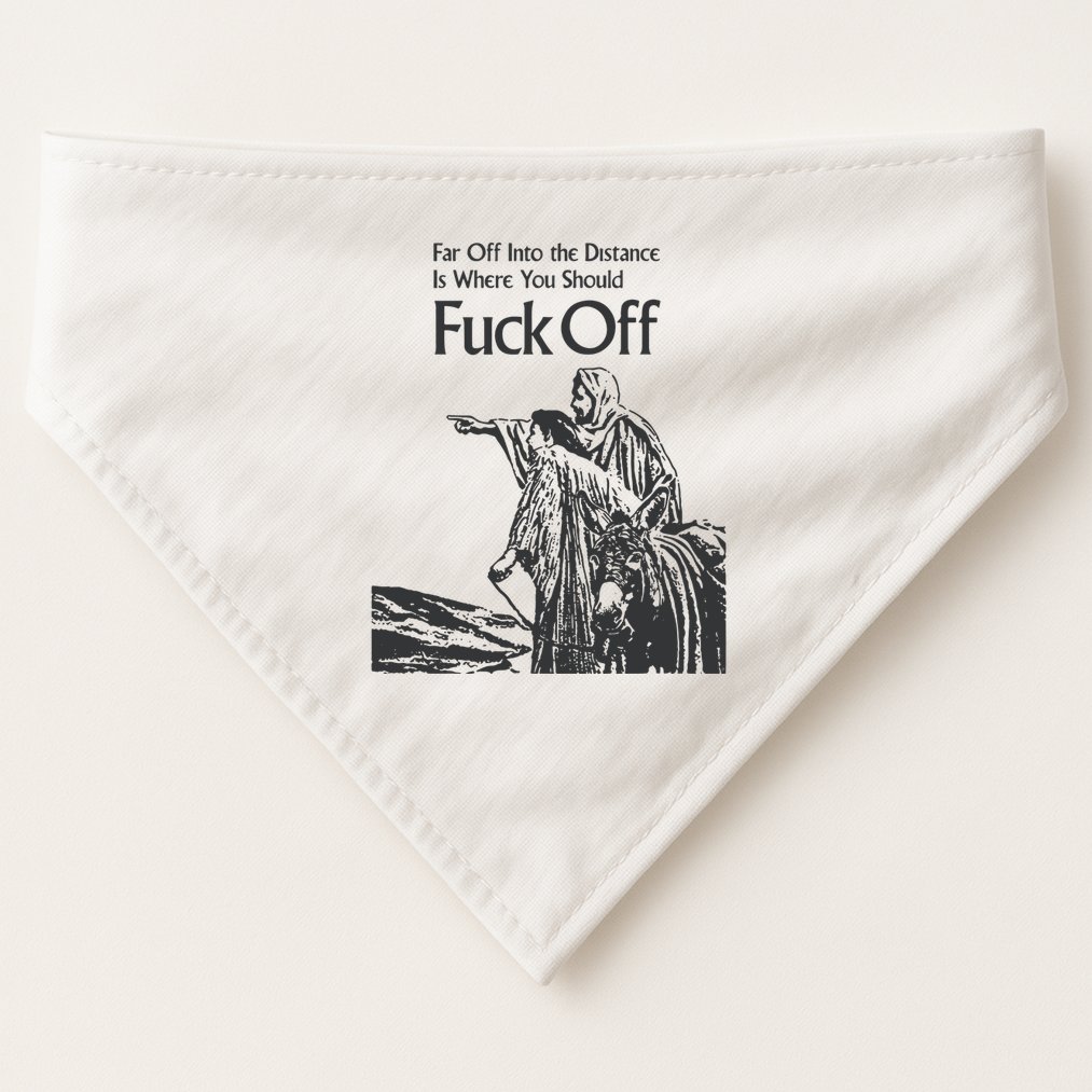 Funny Meme Fuck Off USA-Made Doggie Bandana