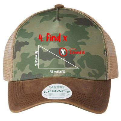 Funny Math Find X Diagram Triangle Lover Legacy Tie Dye Trucker Hat