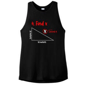 Funny Math Find X Diagram Triangle Lover Ladies PosiCharge Tri-Blend Wicking Tank