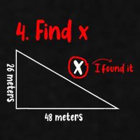 Funny Math Find X Diagram Triangle Lover Ladies PosiCharge Tri-Blend Wicking Tank
